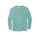 aerial view a seafoam comfort colors(r) heavyweight ring spun long sleeve pocket tee, image 1 of 3