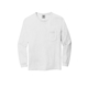 aerial view a white comfort colors(r) heavyweight ring spun long sleeve pocket tee, image 1 of 3