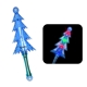 a blue led light - up tree wand