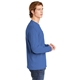 aerial view a flo blue comfort colors(r) heavyweight ring spun long sleeve pocket tee, image 3 of 3