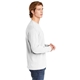 aerial view a white comfort colors(r) heavyweight ring spun long sleeve pocket tee, image 3 of 3