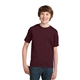 aerial view a athletic maroon port company youth essential t - shirt, image 1 of 6