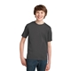 aerial view a charcoal port company youth essential t - shirt, image 1 of 6