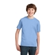 aerial view a light blue port company youth essential t - shirt, image 1 of 6