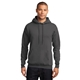 aerial view a charcoal port company classic pullover hooded sweatshirt, image 1 of 6