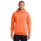 aerial view a neon orange port company classic pullover hooded sweatshirt, image 1 of 6