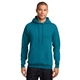 aerial view a teal port company classic pullover hooded sweatshirt, image 1 of 6
