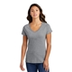 a athletic heather port company(r) ladies fan favorite v - neck tee