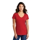 a bright red port company(r) ladies fan favorite v - neck tee