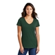 a forest green port company(r) ladies fan favorite v - neck tee