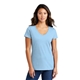 a light blue port company(r) ladies fan favorite v - neck tee