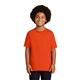 aerial view a orange gildan(r) - youth ultra cotton(r) 100 cotton t - shirt, image 1 of 6