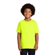 aerial view a safety green gildan(r) - youth ultra cotton(r) 100 cotton t - shirt, image 1 of 6
