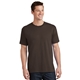 aerial view a dark chocolate brown port company 5.4 oz 100 cotton t - shirt, image 1 of 6