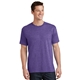 aerial view a heather purple port company 5.4 oz 100 cotton t - shirt, image 1 of 6