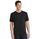 aerial view a jet black port company 5.4 oz 100 cotton t - shirt, image 1 of 6