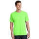 aerial view a neon green port company 5.4 oz 100 cotton t - shirt, image 1 of 6