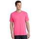 aerial view a neon pink port company 5.4 oz 100 cotton t - shirt, image 1 of 6