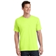 aerial view a neon yellow port company 5.4 oz 100 cotton t - shirt, image 1 of 6