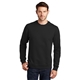 aerial view a jet black port company(r) fan favorite(tm) fleece crewneck sweatshirt, image 1 of 5
