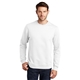 aerial view a white port company(r) fan favorite(tm) fleece crewneck sweatshirt, image 1 of 5