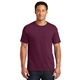 aerial view a maroon jerzees(r) - heavyweight blend(tm) 50/50 cotton / poly t - shirt., image 1 of 6