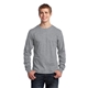 aerial view a athletic heather port company long sleeve 5.4 oz 100 cotton t - shirt, image 1 of 6