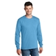 aerial view a aquatic blue port company long sleeve 5.4 oz 100 cotton t - shirt, image 1 of 6