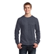 aerial view a heather navy port company long sleeve 5.4 oz 100 cotton t - shirt, image 1 of 6
