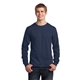 aerial view a navy port company long sleeve 5.4 oz 100 cotton t - shirt, image 1 of 6