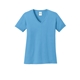 aerial view a aquatic blue port co(tm) womens core cotton v - neck tee, image 1 of 5