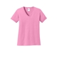 aerial view a candy pink port co(tm) womens core cotton v - neck tee, image 1 of 5