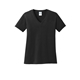 aerial view a jet black port co(tm) womens core cotton v - neck tee, image 1 of 5