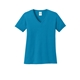 aerial view a neon blue port co(tm) womens core cotton v - neck tee, image 1 of 5