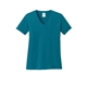 aerial view a teal port co(tm) womens core cotton v - neck tee, image 1 of 5