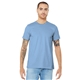 aerial view a baby blue bella+canvas (r) unisex jersey short sleeve tee - 3001, image 1 of 6