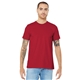 aerial view a canvas red bella+canvas (r) unisex jersey short sleeve tee - 3001, image 1 of 6
