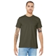 aerial view a dark olive bella+canvas (r) unisex jersey short sleeve tee - 3001, image 1 of 6