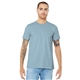 aerial view a light blue bella+canvas (r) unisex jersey short sleeve tee - 3001, image 1 of 6