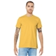 aerial view a maize yellow bella+canvas (r) unisex jersey short sleeve tee - 3001, image 1 of 6