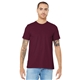 aerial view a maroon bella+canvas (r) unisex jersey short sleeve tee - 3001, image 1 of 6