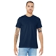aerial view a navy bella+canvas (r) unisex jersey short sleeve tee - 3001, image 1 of 6
