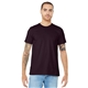 aerial view a oxblood black bella+canvas (r) unisex jersey short sleeve tee - 3001, image 1 of 6
