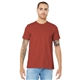 aerial view a rust bella+canvas (r) unisex jersey short sleeve tee - 3001, image 1 of 6