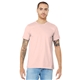 aerial view a soft pink bella+canvas (r) unisex jersey short sleeve tee - 3001, image 1 of 6