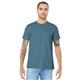 aerial view a steel blue bella+canvas (r) unisex jersey short sleeve tee - 3001, image 1 of 6