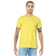 aerial view a yellow bella+canvas (r) unisex jersey short sleeve tee - 3001, image 1 of 6