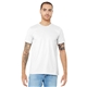 aerial view a white bella+canvas (r) unisex jersey short sleeve tee - 3001, image 1 of 6