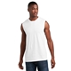 aerial view a white port company(r) core cotton sleeveless tee, image 1 of 5