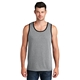 a athletic heather/ jet black port company(r) 5.4 oz 100 cotton tank top